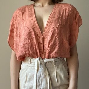 INTIMATELY FREE PEOPLE EMBROIDERED BODY SUIT